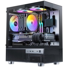 Okinos Aqua 3 Micro ATX Case Black MATX PC Case with 3x 120mm 3-Pin ARGB Fans picture