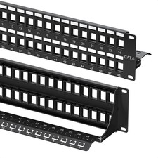 Cable Matters Rackmount or Wall Mount 2U 48 Port Keystone Patch Panel with Cable picture