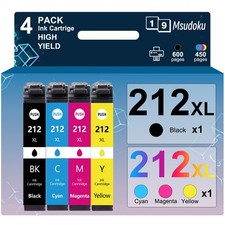 4P 212XL T212XL Ink Cartridges For Epson WorkForce WF-2830 WF2850 XP4100 printer picture