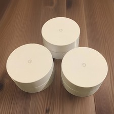 Google AC-1304 Mesh WiFi System, 3-Pack Bundle w/ Power Adapters in original box picture