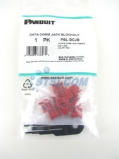 Panduit PSL-DCJB RJ45 Blockout Device, Qty 10 with 1 Key, Red ~STSI picture
