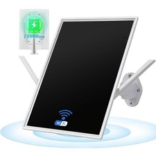 Solar WiFi Extender Signal Booster Outdoor, Long Range up to 500-feet, White picture
