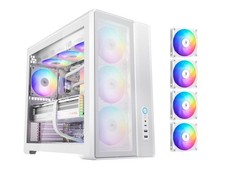 SAMA S50 ATX Mid Tower Case with 4 ARGB PWM Fans&Hub,PPLP A+ High Airflow picture