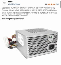 Upgraded HU460AM-01 WC1T4 D460AM-03 460W Power Supply Compatible with Dell picture