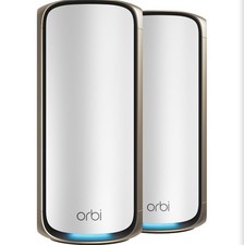 NETGEAR Orbi 970 Series Quad-Band WiFi 7 Mesh Network System (RBE972S) - 2 Pack picture