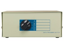 4-way DB9 Manual Data Switch Box, ABCD Female picture