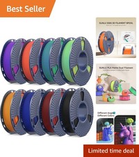 Dual Color PLA Filament Bundle – 1.75mm, 8 Spools, Matte Finish for 3D Printing picture