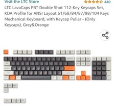 LTC LavaCaps PBT Double Shot 112-Key Keycaps Set, KDA Profile for ANSI Layout picture