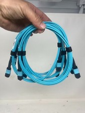 1 PCS ,12F MPO OM3 MPO Fiber Optic Cables  Type B 1.75M Aqua  female to female picture