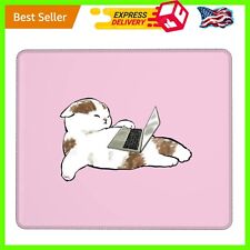Pink Kawaii Mouse Pad Cute Cat Square Mouse Pad Anti-Slip Rubber Funny Mousepad picture