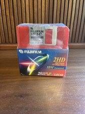 Fujifilm 3.5 Floppy Disks 2HD 1.44MB 25 Pack Color Disks IBM PC Formatted Sealed picture