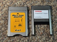 Lot x2 CARRY 4-in-1 PC Card Adapter SD SmartMedia MMC Multi PCMCIA Vintage CF picture