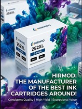 2Pc 252XL Black Ink Cartridges Compatible For Epson WorkForce WF-3630 7710 7720 picture