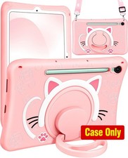Tablet Case for Tab S10 FE/S9 FE 10.9 Inch, Cute Cat 3D, Rotating Stand, Strap picture