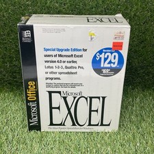 NEW SEALED RARE 🔥 VINTAGE microsoft excel 5.0 special upgrade edition programs picture