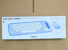 Logitech POP Icon Combo Bluetooth Compact Keyboard & Mouse QWERTY Quiet Keys picture