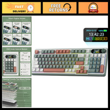 Wireless Mechanical Keyboard with Smart Display & Knob - RGB Backlit, Bluetooth picture