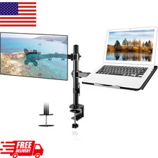 Suptek Monitor and Laptop Mount Adjustable Monitor Arm Stand with Laptop Tray picture