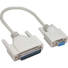 5 Pack of 10Ft DB9-F/DB25-M Null Modem Cable picture