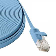 RJ45 CAT7 6FT 10FT 30FT 50FT 100FT 200FT Ethernet Network Cable Cord Flat LOT US picture