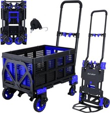 2-in-1Hand Truck Dolly 330LB Foldable with Folding Basket, Folding Hand Truck... picture