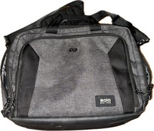 Solo Black Nylon Computer Bag W/ Detachable Shoulder Strap & Outer Pockets 16x12 picture