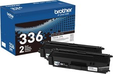 Brother Tn336 High Yield Black Toner Cartridge Twin Pack 8000 Pages 2Pk picture