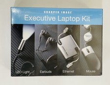 Sharper Image Executive Laptop Kit LED Light Earbuds Ethernet Cord & Mouse New picture