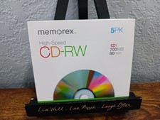 New-Sealed Memorex High Speed CD-RW Discs 5-Pack 12x700MB 80 Min, Rewritable picture
