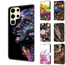 Flip Printed Wallet Cover Case for A55 A51 A70 A42 A05S A25 A35 A40 A41 picture