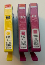 HP 920 XL Yellow & Magenta (2x) Ink Cartridge Set of 3 Exp. 2015-17 picture