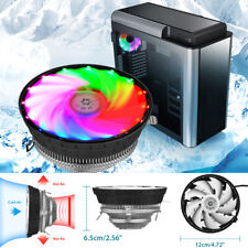 RGB Color CPU Cooler LED Air Heatsink Intel AMD PC Processor Desktop Cooling Fan picture