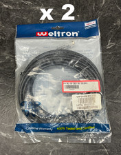 Weltron 20Ft Black Cat6 Snagless Patch Cable 90-C6CB-BK-020 💚❤️💚❤️ 2 qty picture