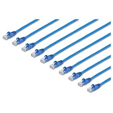 StarTech N6PATCH5BL10PK 5ft CAT6 Cable 10 Pack Blue Snagless picture