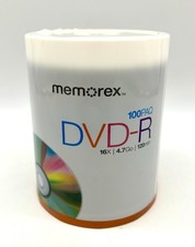 Brand New MEMOREX DVD+R Recordable Blank Discs Factory Sealed Qty 100 picture