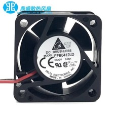 Delta EFB0412LD 4020 DC12V 0.08A 4CM 2-Wire Mute Cooling Fan picture