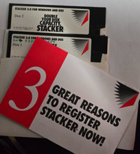 Stacker 3.0 For Windows & DOS Stac Electronics w/reg card Dated 1993 2X capacity picture