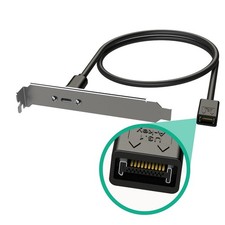 USB 3.2 Gen 2x2 Type-E to USB-C Panel Mount Cable 100cm 20Gbps picture