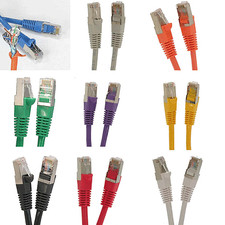 lot 10 x 3'FT cat5'e Network Giga Lan Patch Ethernet Shielded Cable 350Mhz Mold picture
