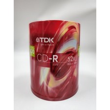 TDK 100 Pack CD-R 52x 80min 700MB Blank Recordable Media Spindle picture