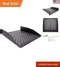 2U 19-Inch Universal Vented Rack Mount Cantilever Fixed Server Cabinet Shelf ... picture