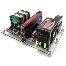 Open PC Case Test Bench DIY Acrylic Computer Chassis Rack Gaming Support Moth... picture