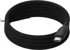 ELECOM USB Type-C Cable 1m 60W Holds Together with Magnets Nylon Mesh Black New picture