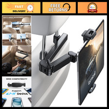 Adjustable Car Headrest Tablet Holder, 3-in-1 Universal Mount, Extension Arm picture
