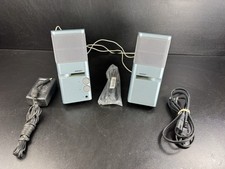 Bose MediaMate Computer Speaker Set Pair Ice Blue TESTED & WORKING picture