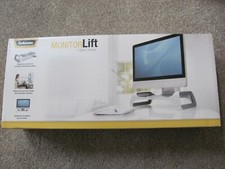 Brand New Fellowes I-Spire Series Monitor Lift up to 11kg White/Gray (CRC 93111) picture