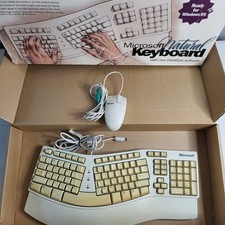 Microsoft Natural Keyboard Vintage 1995 Tested & Working with Box & Mouse PS/2 picture