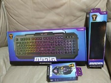 3 X World Cup Bugha exclusive LED gaming keyboard ,LED Gaming Mouse & pad for PC picture