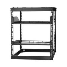 Uimoso 12U Wall-Mount Open Frame Server Rack with Shelves and 4-Post Design picture