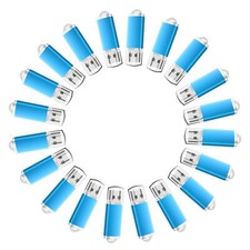 Kootion Blue 8GB 20PCS USB 2.0 Metal Rectangle USB Flash Drive USB Memory Stick picture